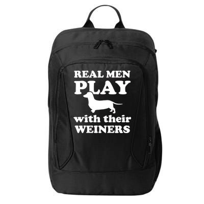 Real Men Play With Their Wieners City Backpack