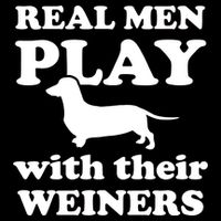 Real Men Play With Their Wieners 7-Panel Snapback Hat