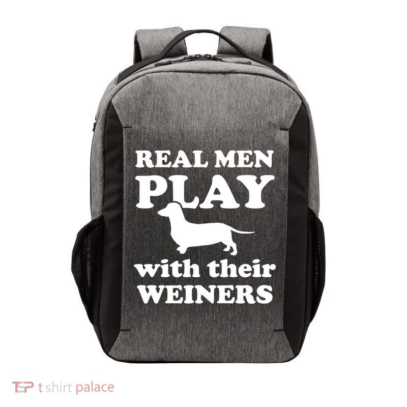 Real Men Play With Their Wieners Vector Backpack