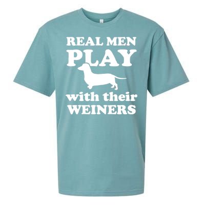 Real Men Play With Their Wieners Sueded Cloud Jersey T-Shirt