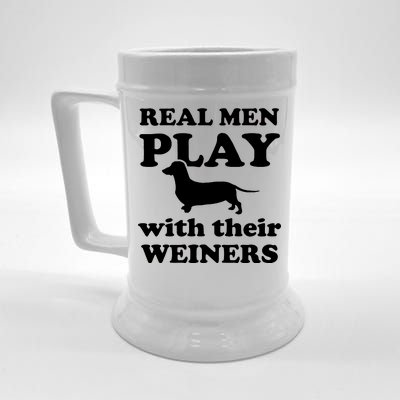 Real Men Play With Their Wieners Beer Stein