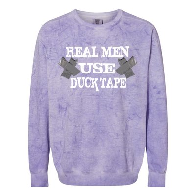 Real Men Use Duck Tape Colorblast Crewneck Sweatshirt