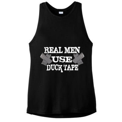 Real Men Use Duck Tape Ladies PosiCharge Tri-Blend Wicking Tank