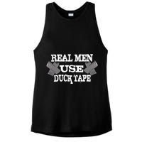 Real Men Use Duck Tape Ladies PosiCharge Tri-Blend Wicking Tank
