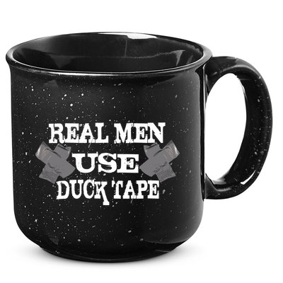 Real Men Use Duck Tape 15oz Campfire Ceramic Mug