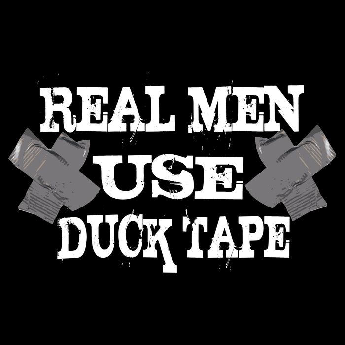 Real Men Use Duck Tape Drawstring Bag