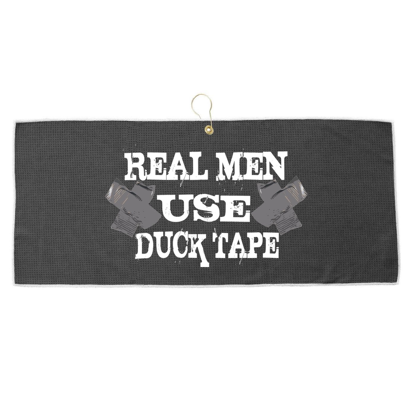 Real Men Use Duck Tape Large Microfiber Waffle Golf Towel
