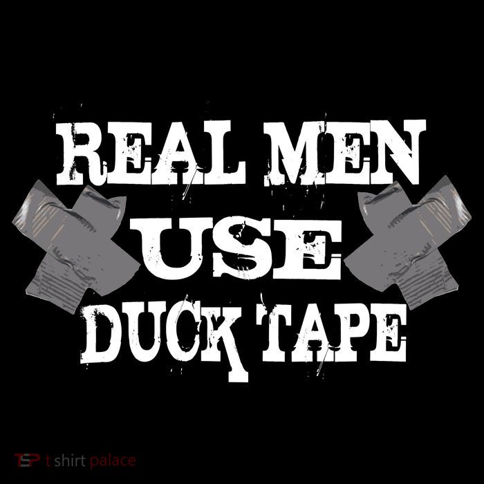 Real Men Use Duck Tape Cropped Pullover Crew