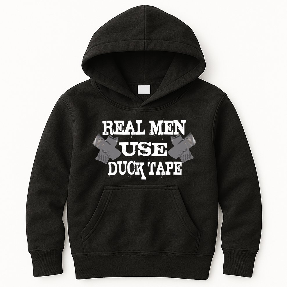 Real Men Use Duck Tape Kids Hoodie