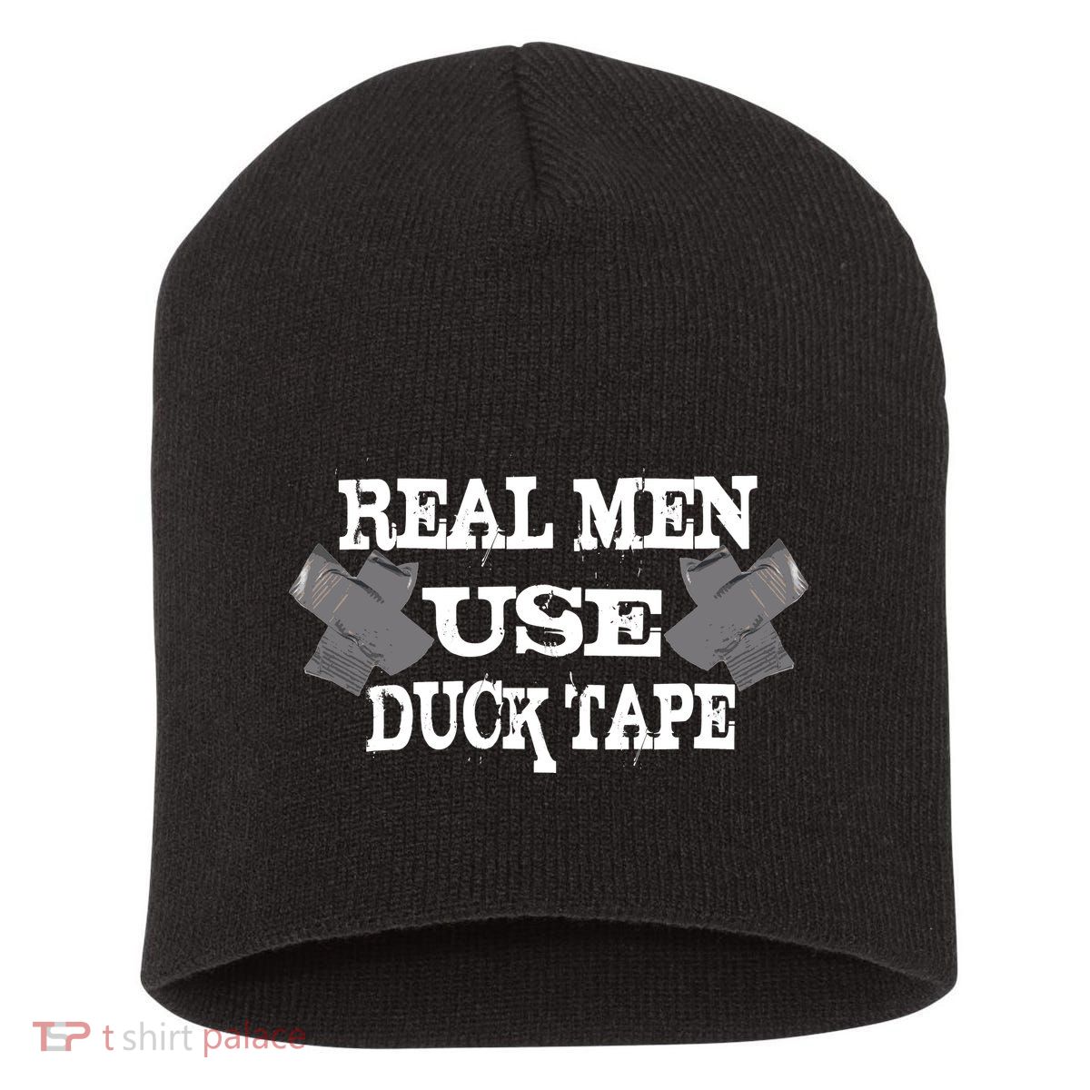 Real Men Use Duck Tape Short Acrylic Beanie