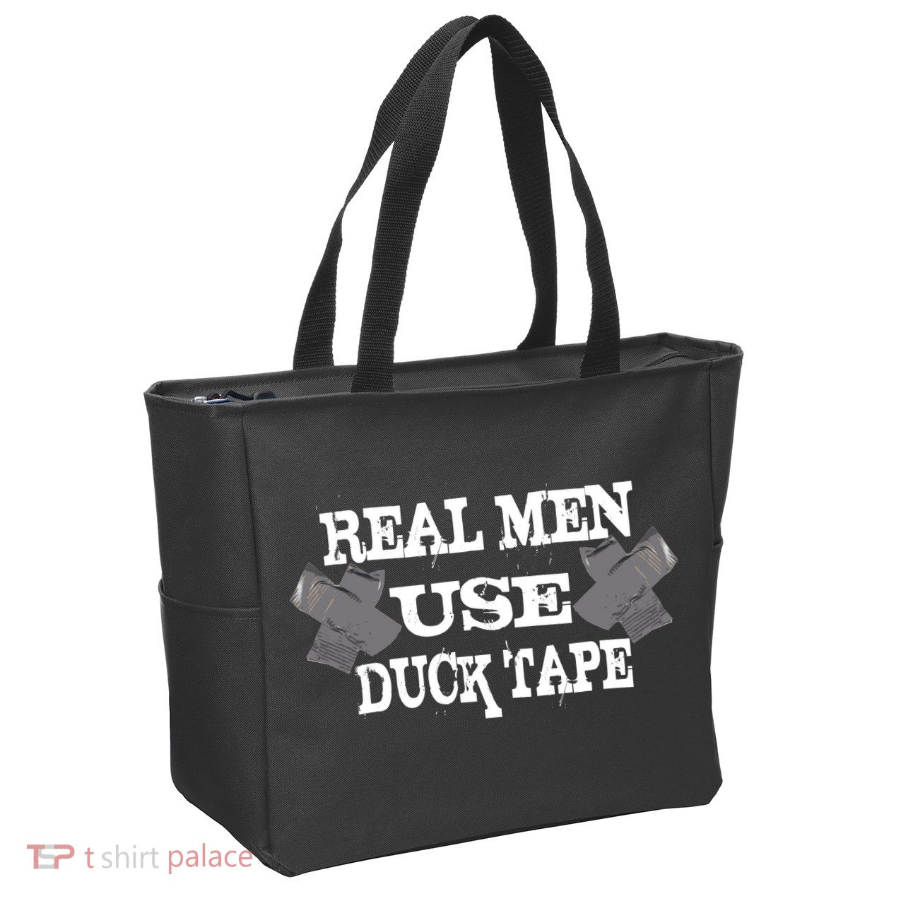 Real Men Use Duck Tape Zip Tote Bag