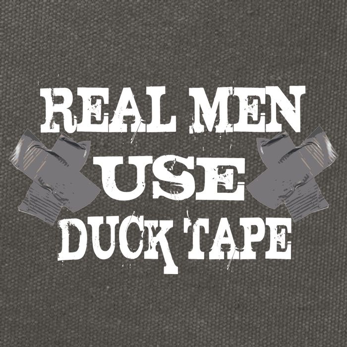 Real Men Use Duck Tape Cotton Canvas Backpack