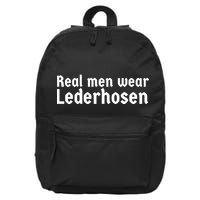 Real Men Wear Lederhosen 16 in Basic Backpack