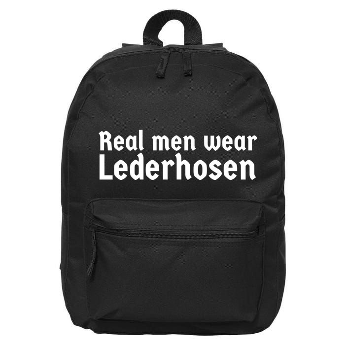Real Men Wear Lederhosen 16 in Basic Backpack