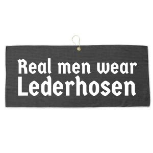 Real Men Wear Lederhosen Large Microfiber Waffle Golf Towel