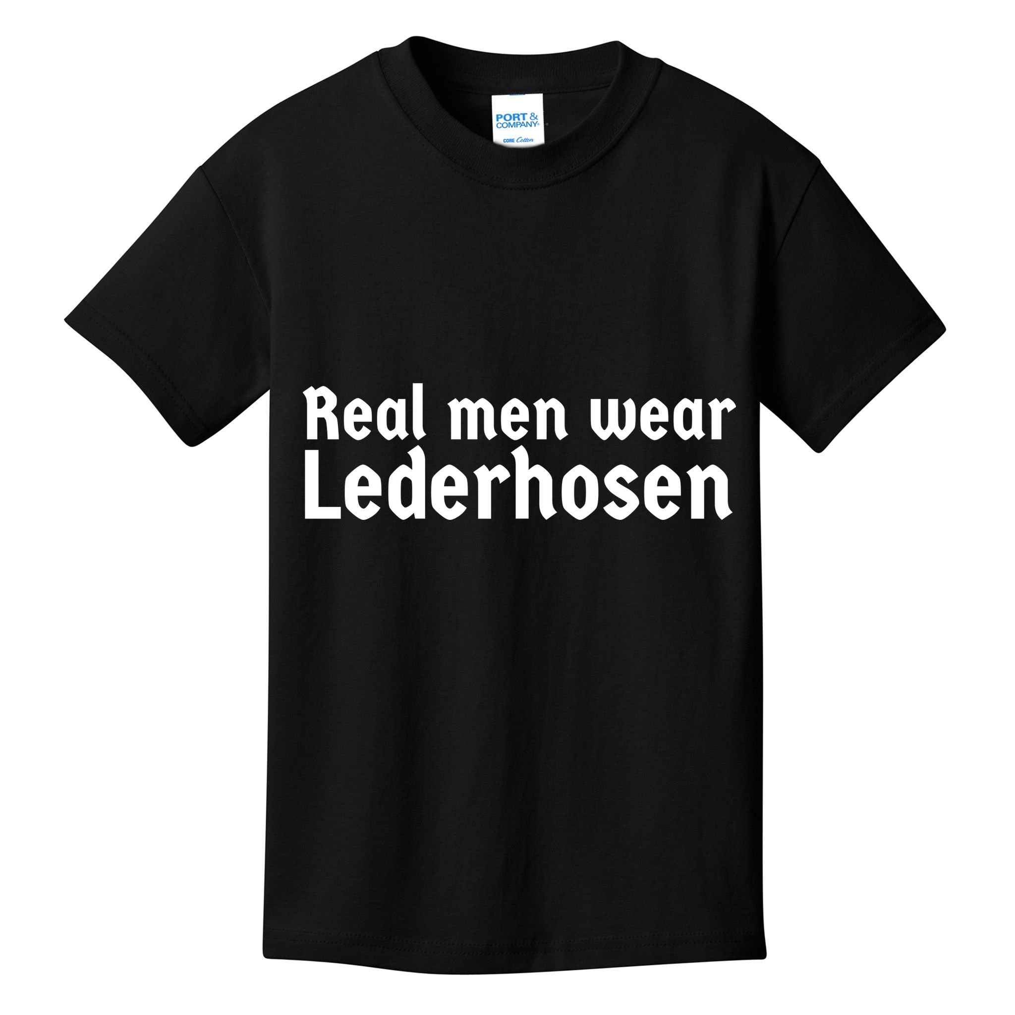 Real Men Wear Lederhosen Kids T-Shirt