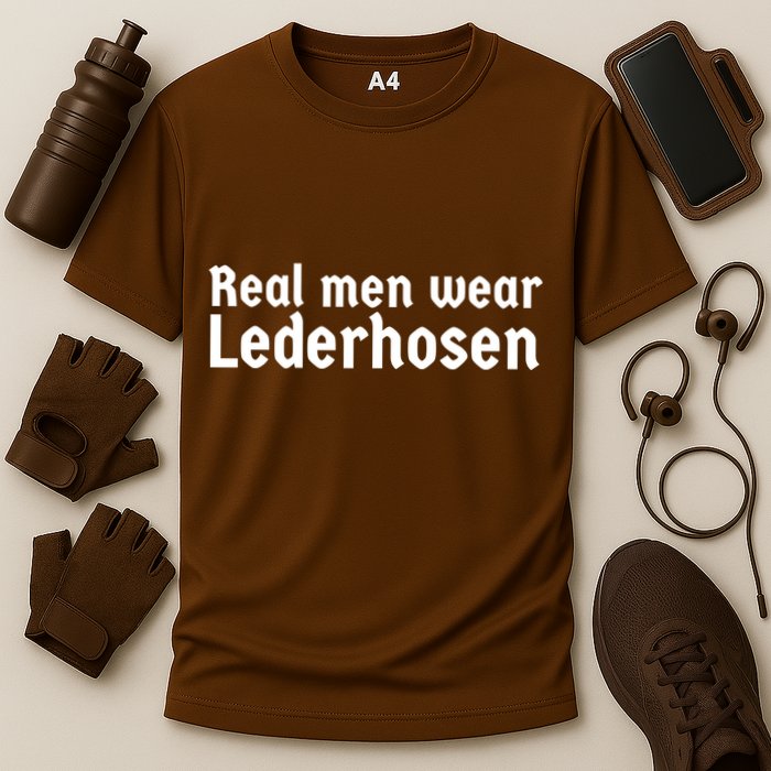 Real Men Wear Lederhosen Cooling Performance Crew T-Shirt