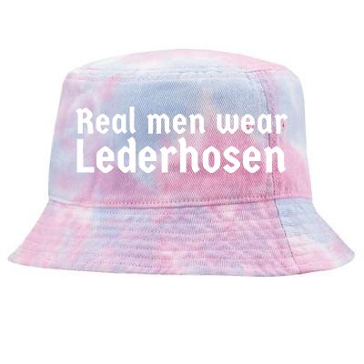 Real Men Wear Lederhosen Tie-Dyed Bucket Hat