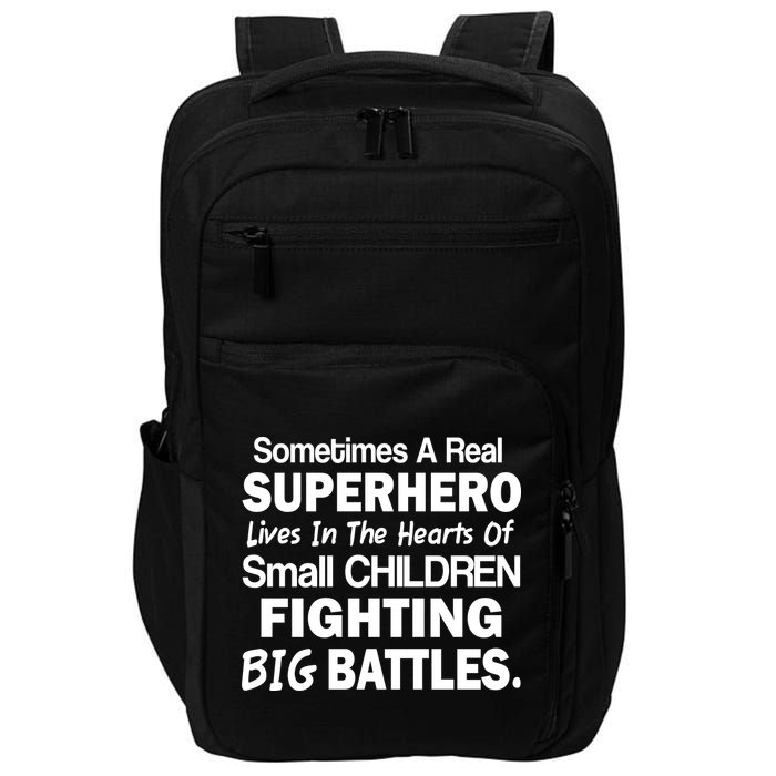 Real Superhero Hearts of Children Fighting Big Battles Impact Tech Backpack