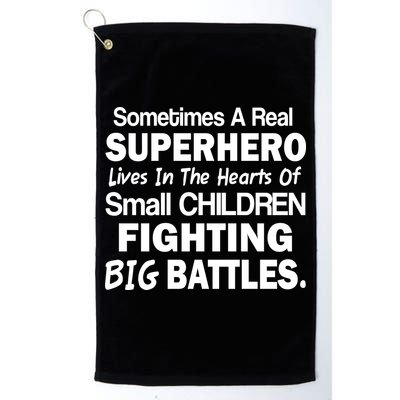Real Superhero Hearts of Children Fighting Big Battles Golf Towel