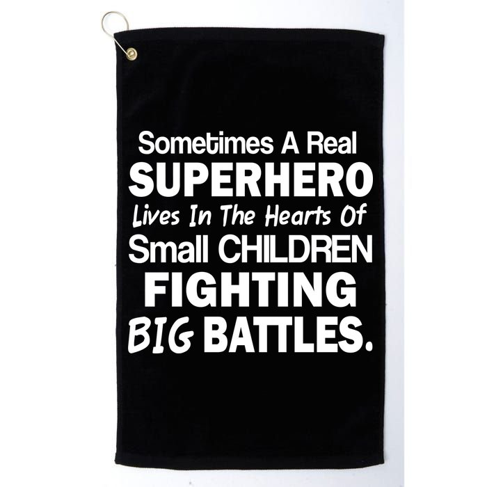 Real Superhero Hearts of Children Fighting Big Battles Golf Towel