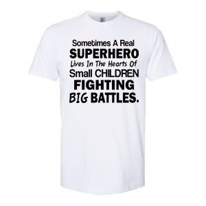 Real Superhero Hearts of Children Fighting Big Battles Softstyle CVC T-Shirt