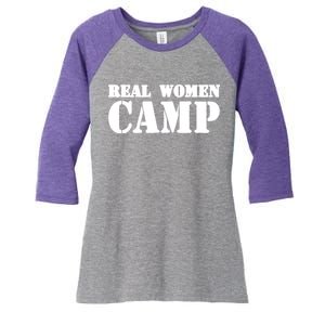 Real Women Camp Women's Tri-Blend 3/4-Sleeve Raglan Shirt