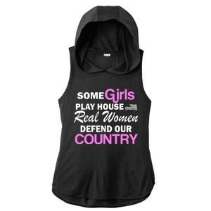 Real Women Defend Our Country Ladies PosiCharge Tri-Blend Wicking Draft Hoodie Tank