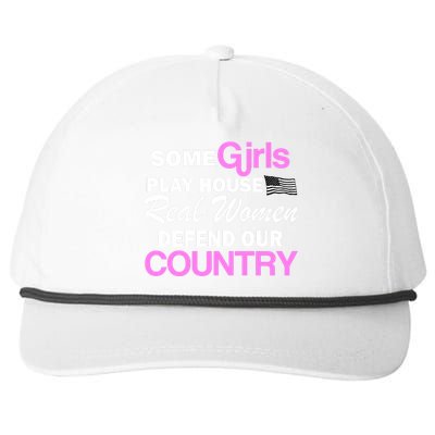 Real Women Defend Our Country Snapback Five-Panel Rope Hat