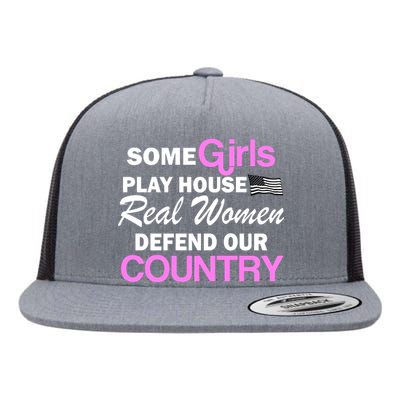 Real Women Defend Our Country Flat Bill Trucker Hat