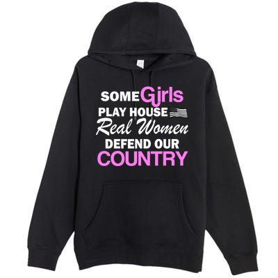 Real Women Defend Our Country Premium Pullover Hoodie