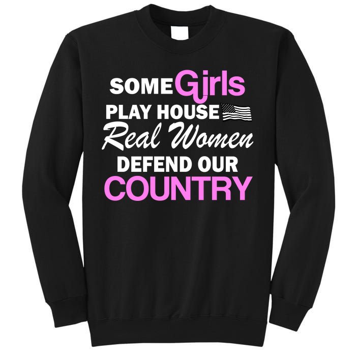 Real Women Defend Our Country Tall Sweatshirt