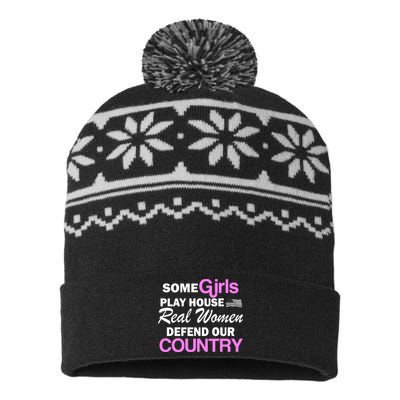 Real Women Defend Our Country USA-Made Snowflake Beanie