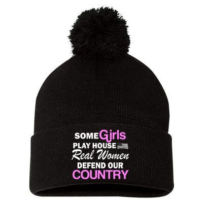 Real Women Defend Our Country Pom Pom 12in Knit Beanie