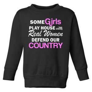 Real Women Defend Our Country Toddler Sweatshirt