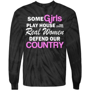 Real Women Defend Our Country Tie-Dye Long Sleeve Shirt