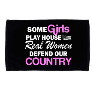 Real Women Defend Our Country Microfiber Hand Towel