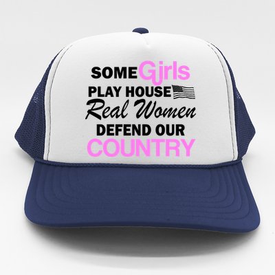 Real Women Defend Our Country Trucker Hat