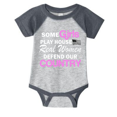 Real Women Defend Our Country Infant Baby Jersey Bodysuit