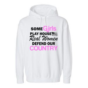 Real Women Defend Our Country Garment-Dyed Fleece Hoodie