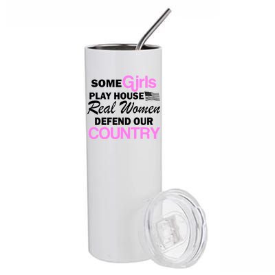 Real Women Defend Our Country Stainless Steel Tumbler