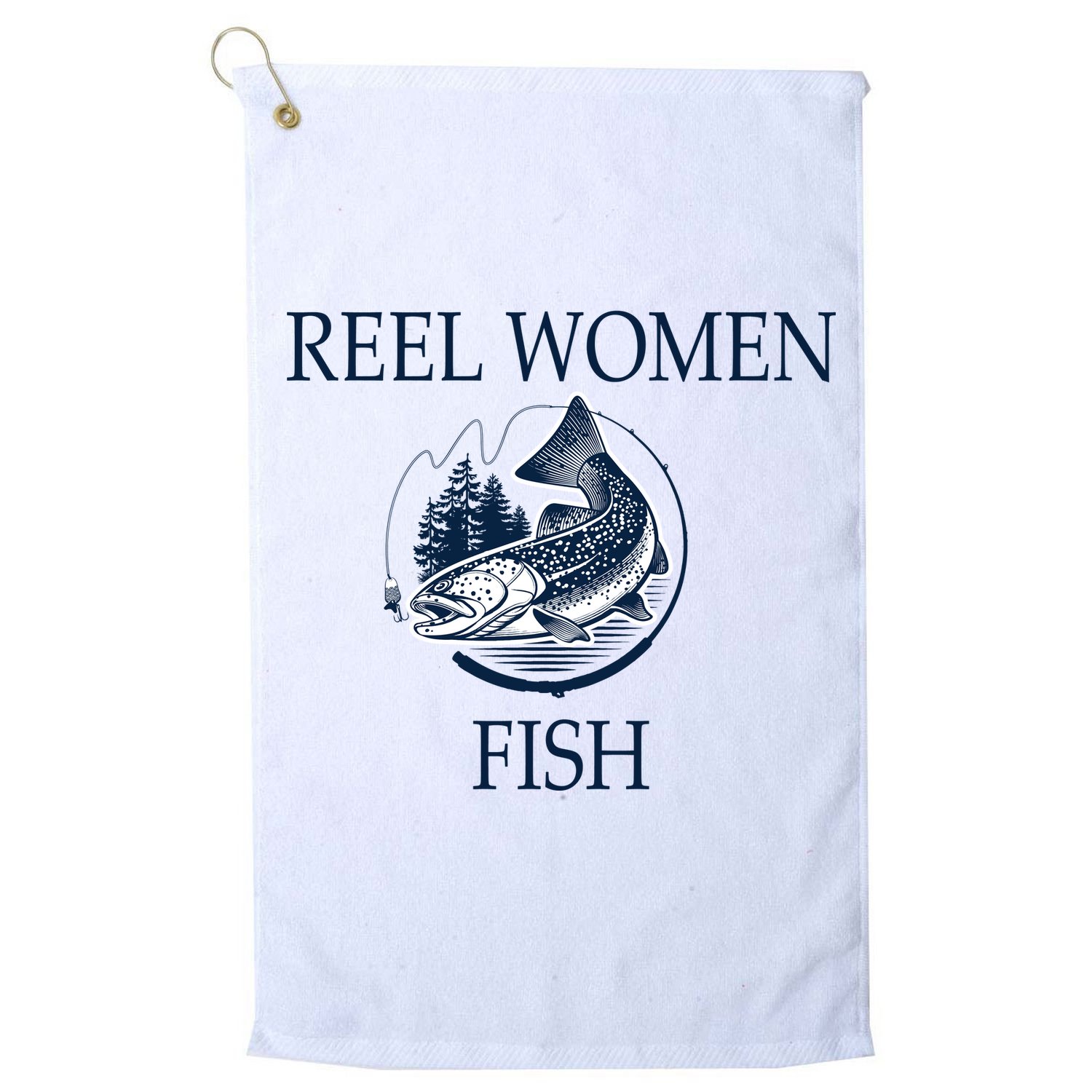 Real Women Fish Golf Towel
