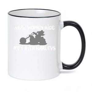 Real Women Ride Men With Harleys 11oz Black Color Changing Mug