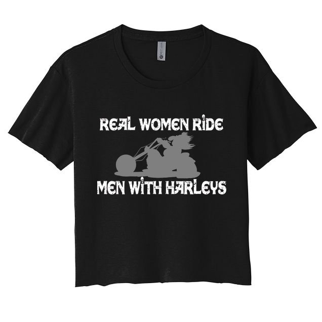 Real Women Ride Men With Harleys Crop Top