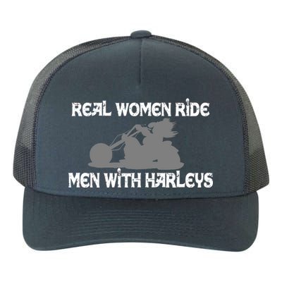 Real Women Ride Men With Harleys Yupoong Adult 5-Panel Trucker Hat