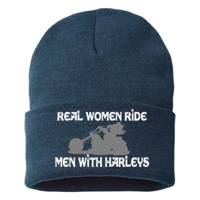 Real Women Ride Men With Harleys Sustainable Knit Beanie