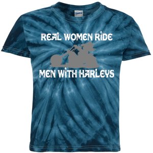 Real Women Ride Men With Harleys Kids Tie-Dye T-Shirt