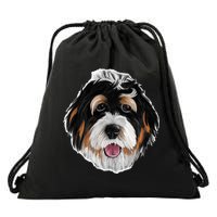 Realistic Dog Face Drawstring Bag