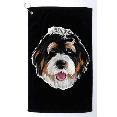 Realistic Dog Face Golf Towel