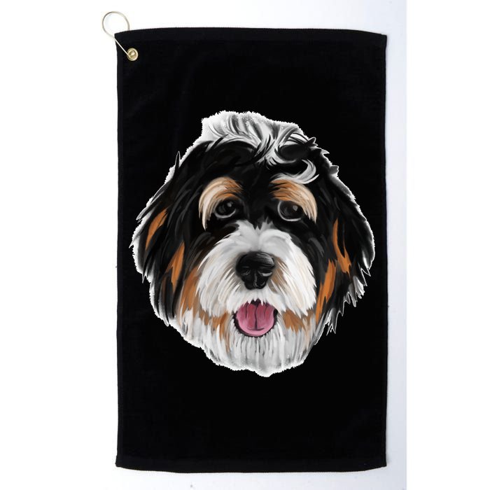Realistic Dog Face Golf Towel